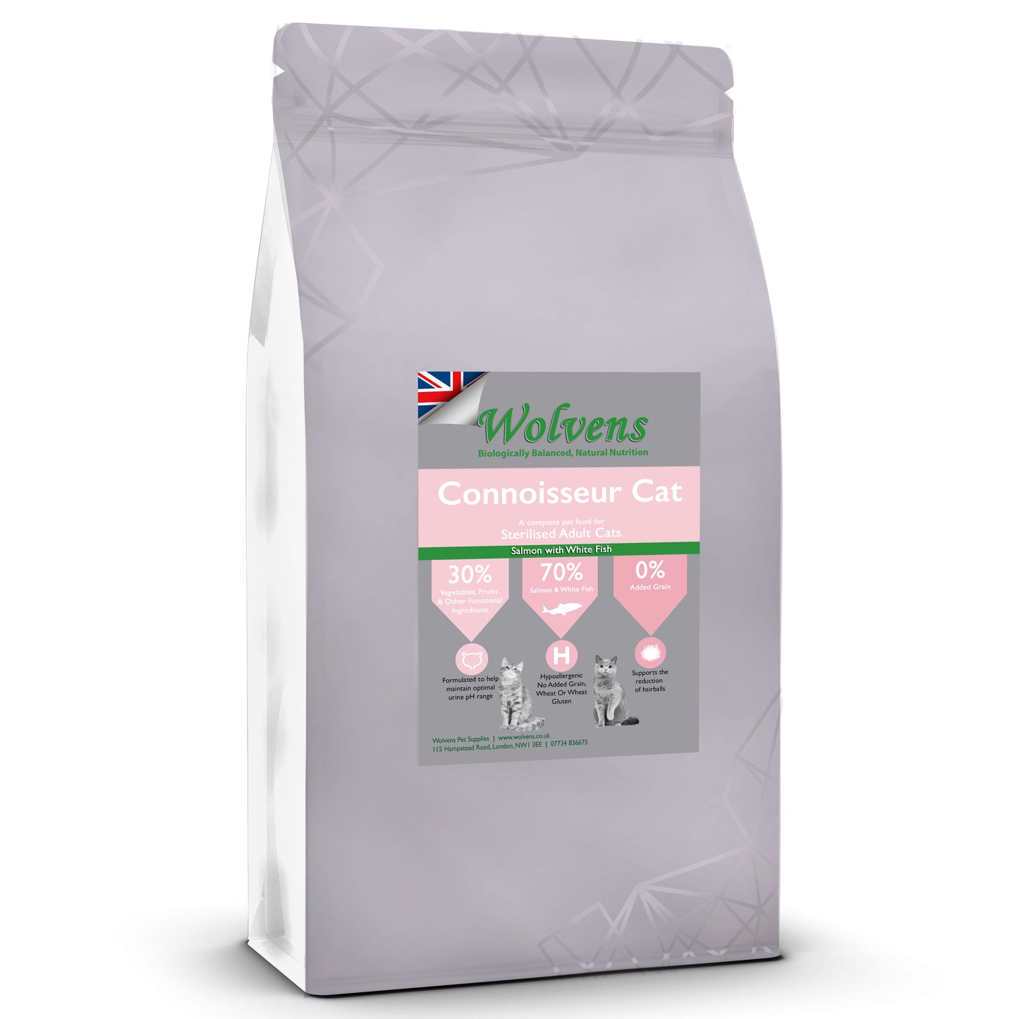 Wolvens Connoisseur for Sterilised Adult Cats. Chicken with Tuna & Salmon
