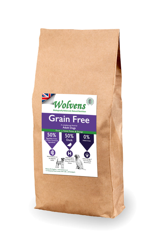 Wolvens Grain Free Adult Duck with Sweet Potato & Orange