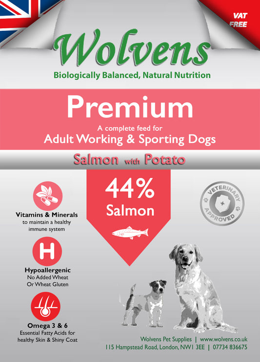 Wolvens Premium Salmon & Potato 15kg