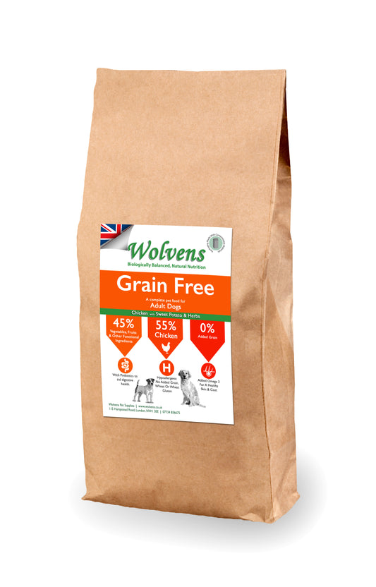 Wolvens Grain Free Adult Chicken with Sweet Potato & Herbs